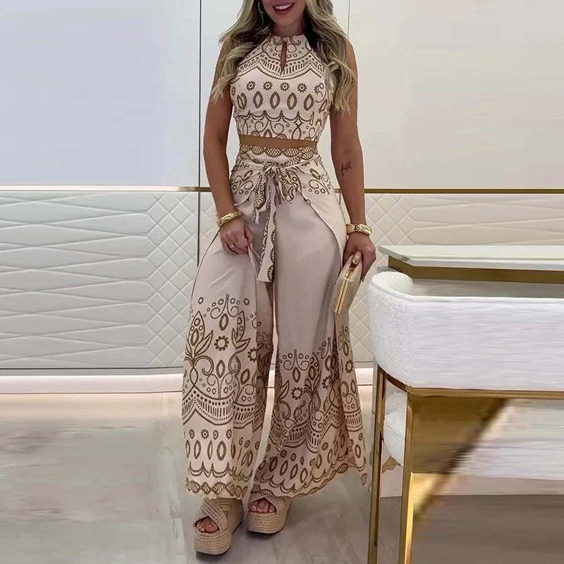 Gulshat - Set Pantaloni Eleganti Con Motivo