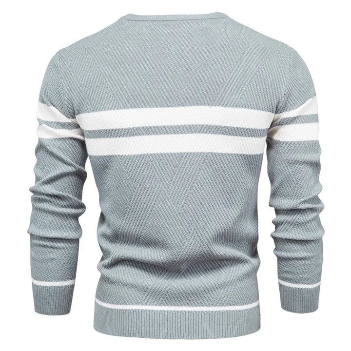 Fawzi - Maglioni Caldi a Maniche Lunghe con Patchwork