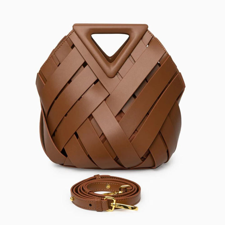 Vivetha - Borsa a Tracolla con Manico a Triangolo