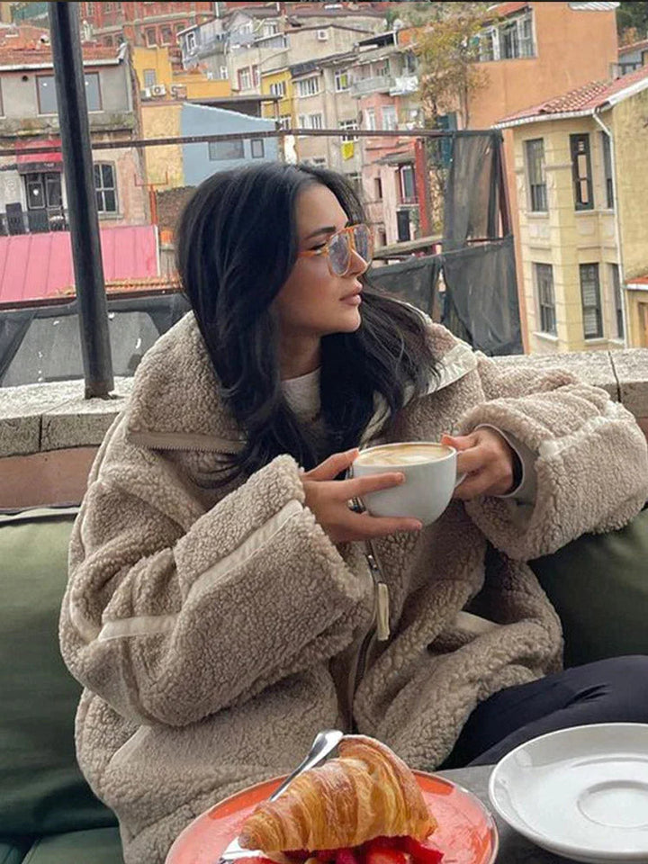 Tatjanka - Giacca In Lana d'agnello Con Maniche Lunghe