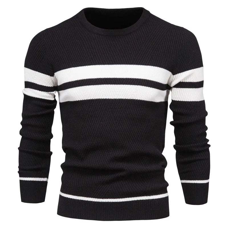 Fawzi - Maglioni Caldi a Maniche Lunghe con Patchwork