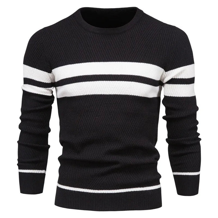 Fawzi - Maglioni Caldi a Maniche Lunghe con Patchwork
