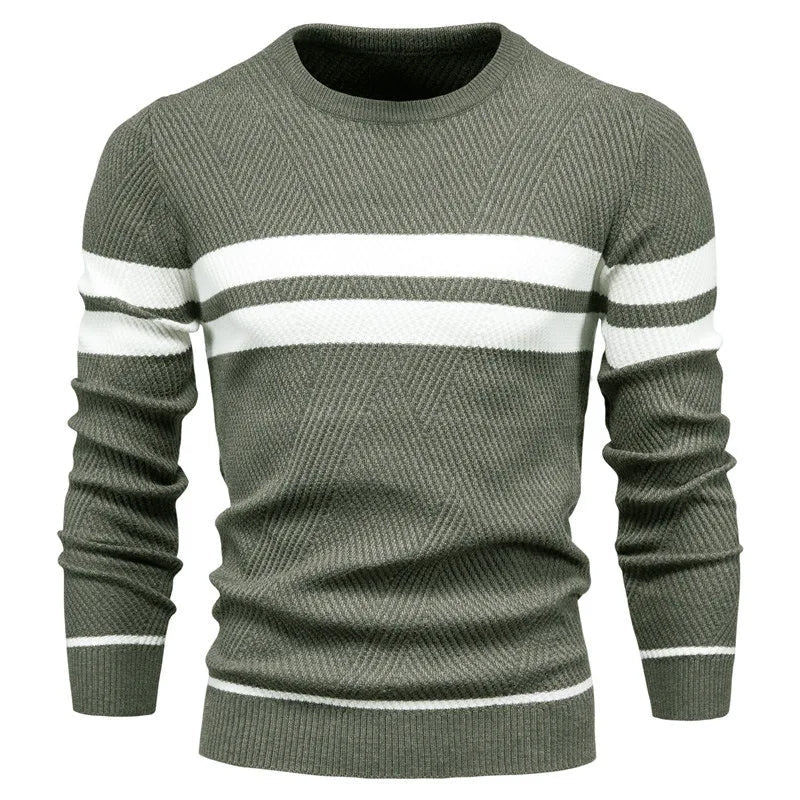 Fawzi - Maglioni Caldi a Maniche Lunghe con Patchwork