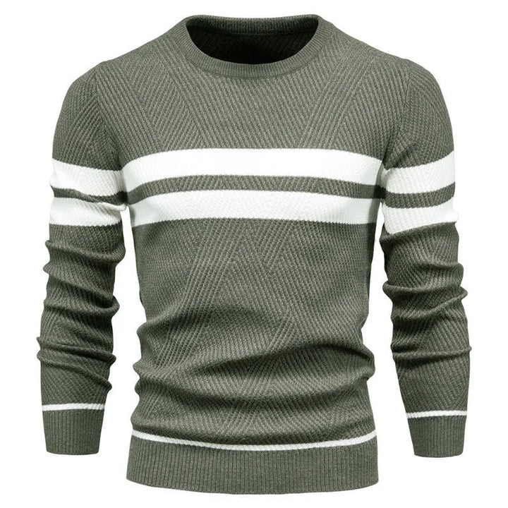 Fawzi - Maglioni Caldi a Maniche Lunghe con Patchwork