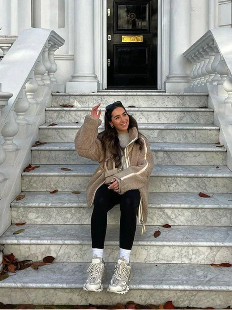 Tatjanka - Giacca In Lana d'agnello Con Maniche Lunghe