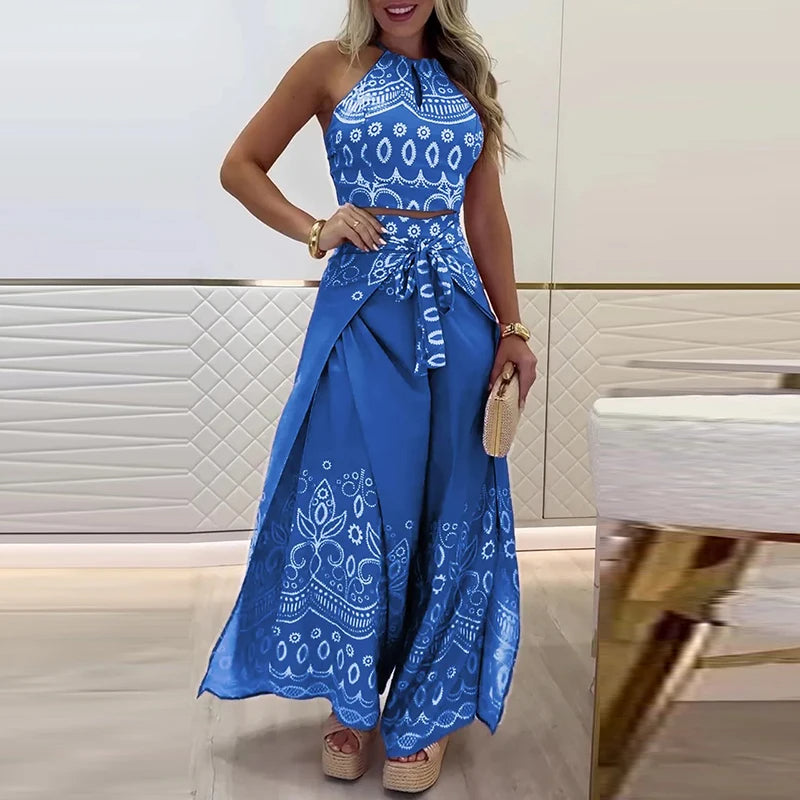 Gulshat - Set Pantaloni Eleganti Con Motivo