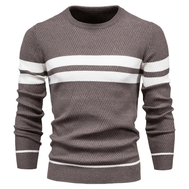 Fawzi - Maglioni Caldi a Maniche Lunghe con Patchwork