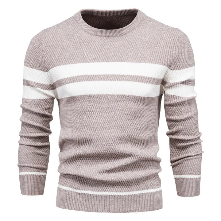 Fawzi - Maglioni Caldi a Maniche Lunghe con Patchwork