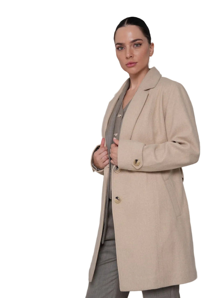 Iseult - Elegante Cappotto Con Cintura Da Annodare