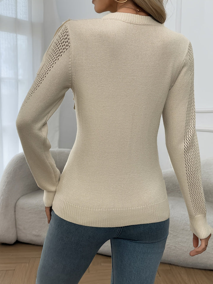 Thindra - Maglione Con Frange e Maniche Lunghe