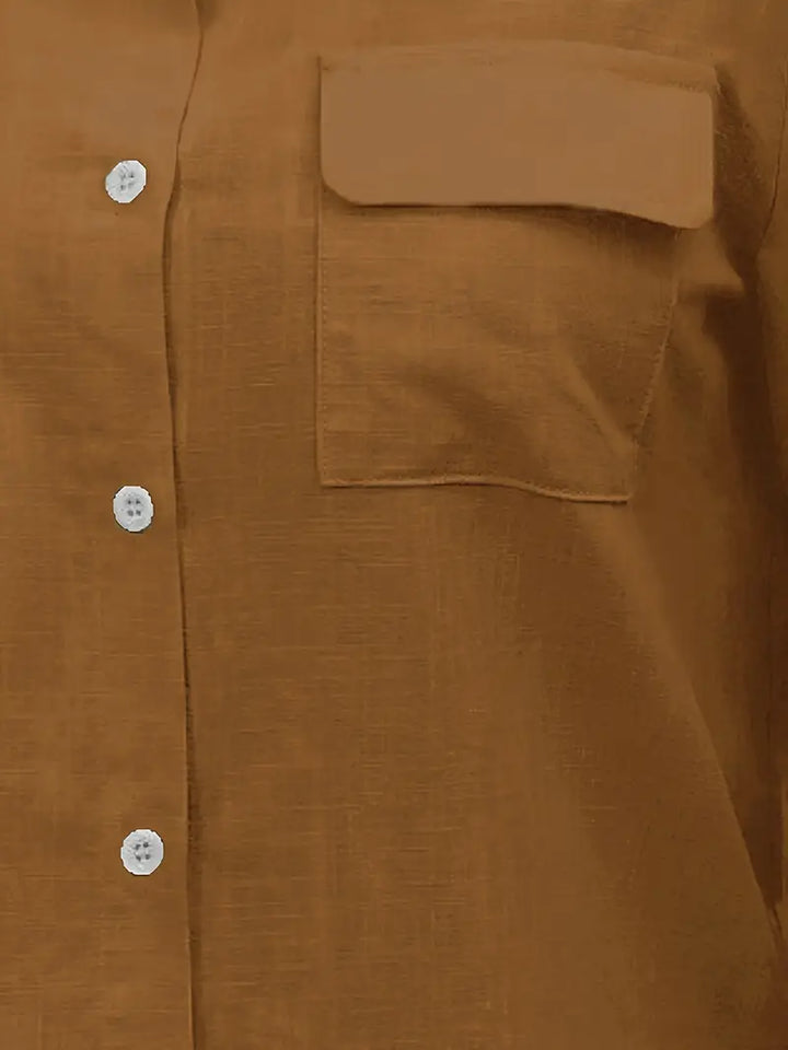 Athena - Camicia In Cotone Con Tasche Frontali