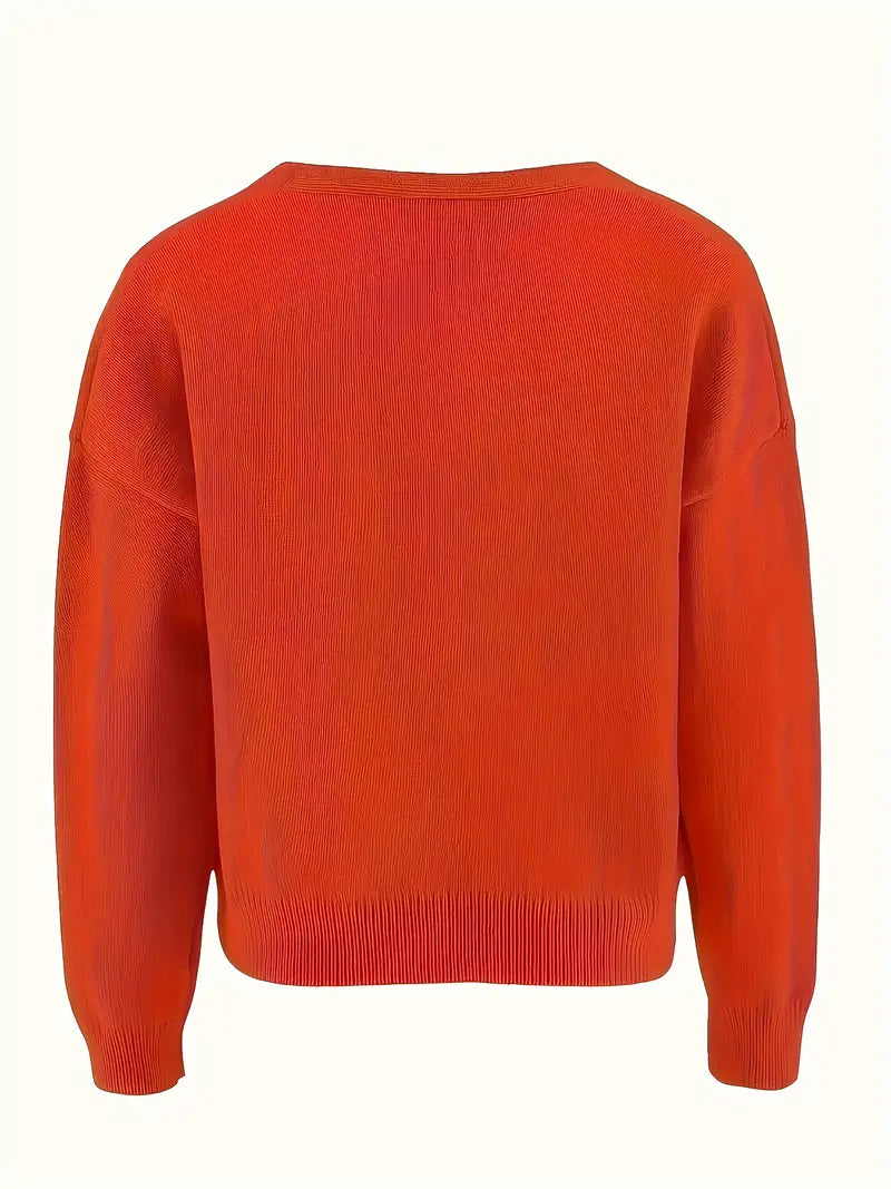 Korina - Elegante Cardigan a Maniche Lunghe Con Bottoni