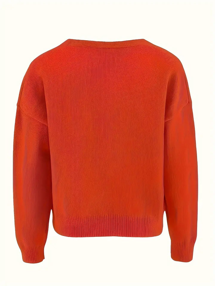 Korina - Elegante Cardigan a Maniche Lunghe Con Bottoni