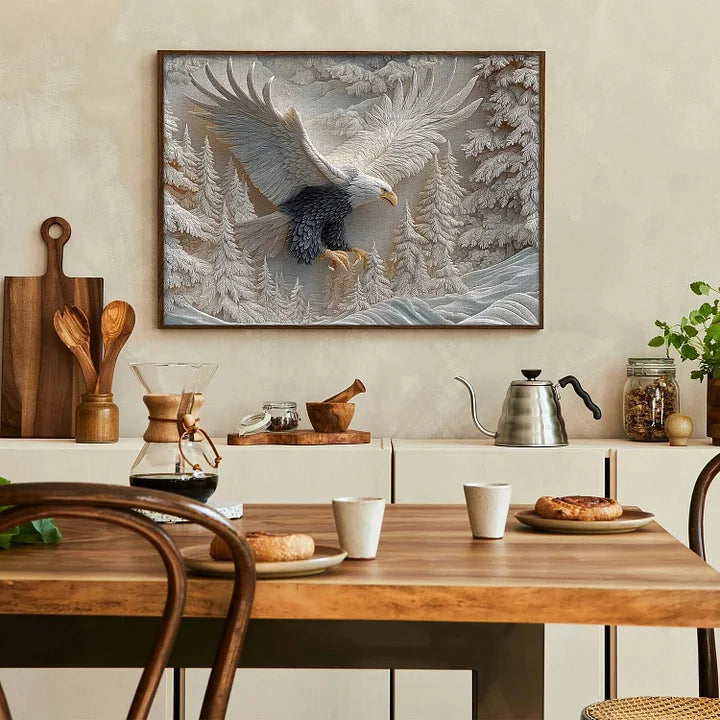 TalonCraft - Puzzle Decorativo da Interno con Aquila Intagliata