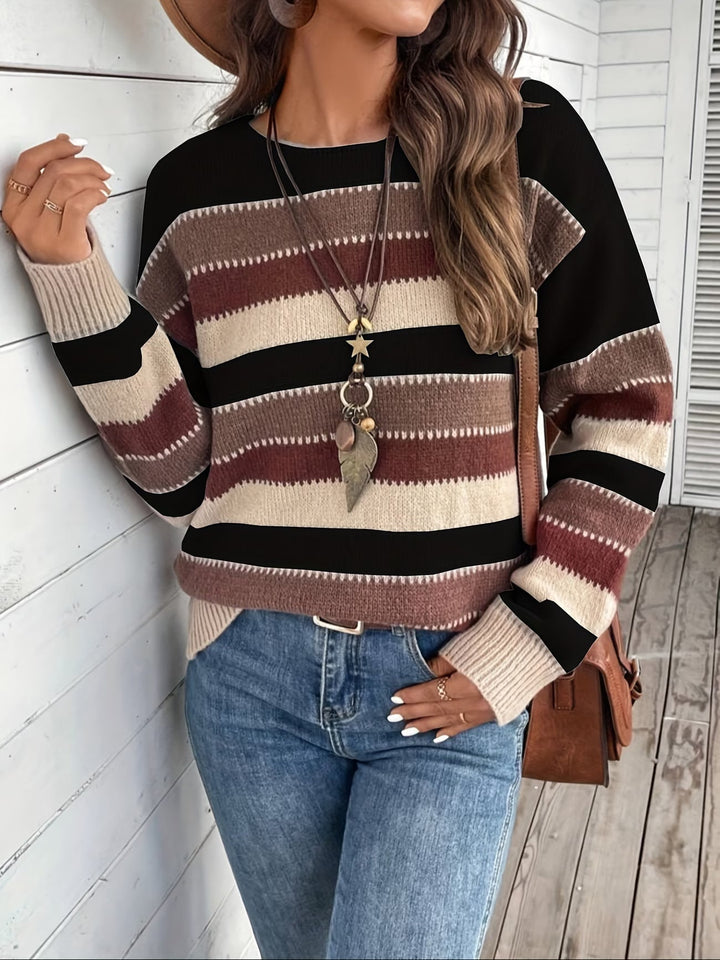 Fadina - Maglione in Maglia a Maniche Lunghe