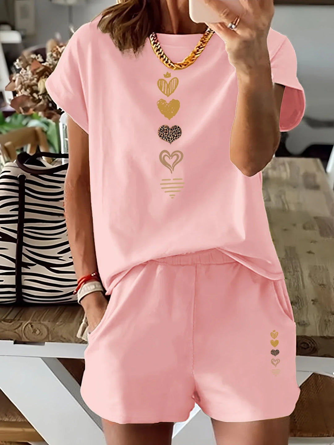 Lyra - Casual Set Di Due Pezzi Con Stampa Grafica