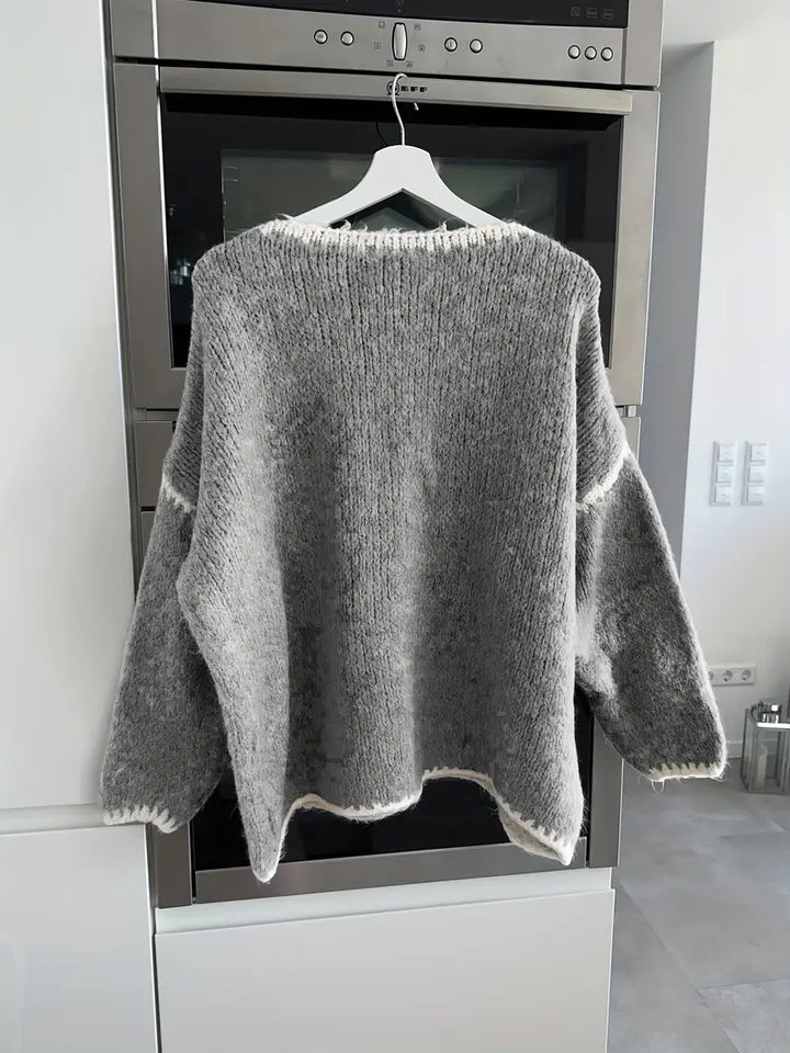Usalda - Maglione Lavorato a Maglia a Maniche Lunghe