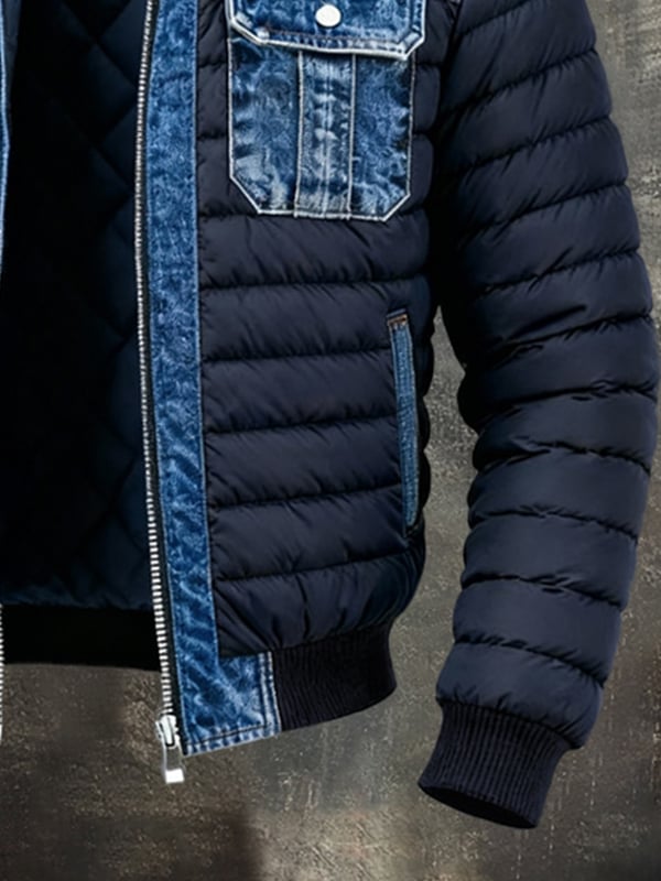 Upamecano - Giacca Outdoor Vintage in Denim Patchwork