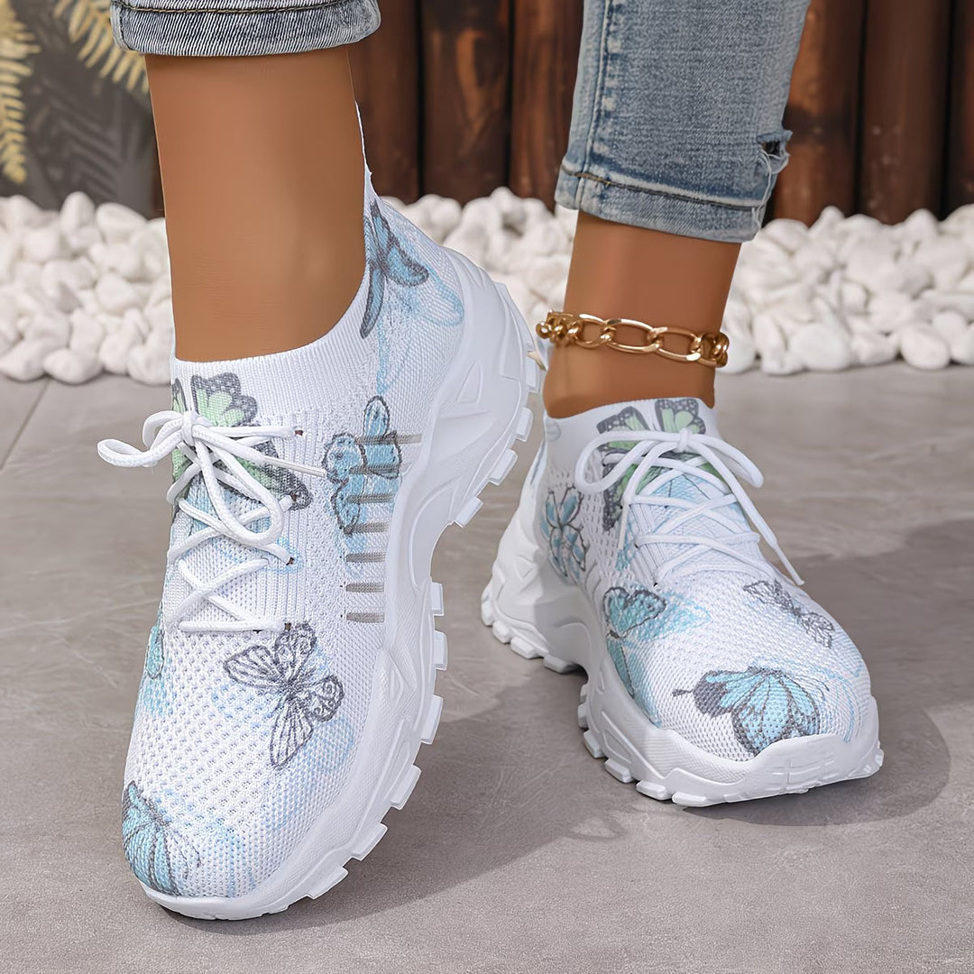 Destinee - Sneaker Con Lacci e Stampa a Farfalle