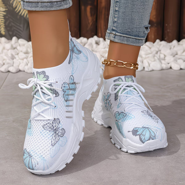 Destinee - Sneaker Con Lacci e Stampa a Farfalle