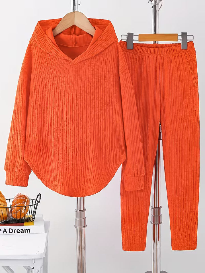 Berenika - Top Casuale Con Cappuccio e Leggings