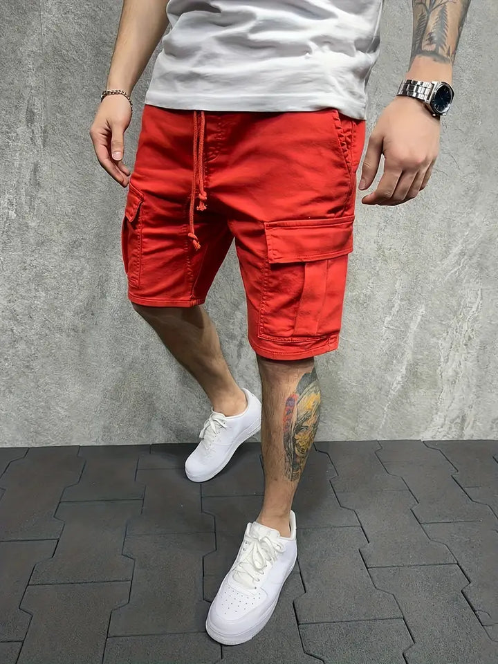 Jelte - Pantaloncini Cargo Casual Non Elasticizzati Con Coulisse