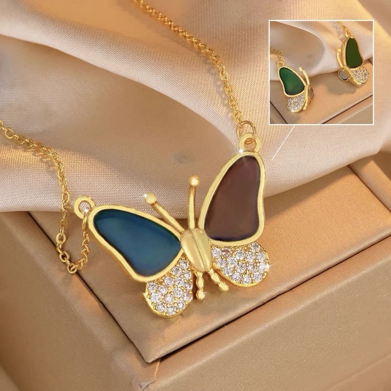 Celestafly - Collana con Farfalla che Cambia Colore