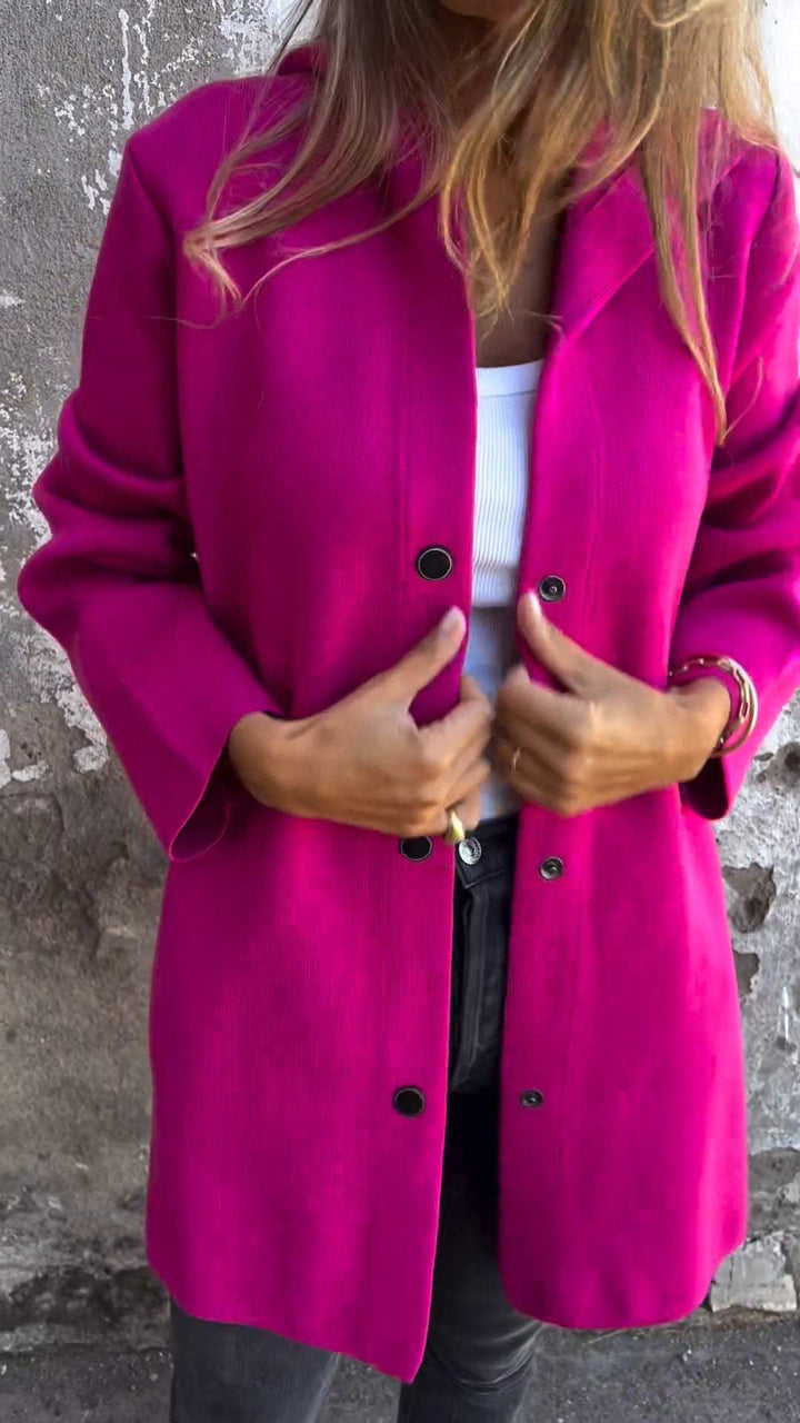 Isolde - Cardigan con Cappuccio e Bottoni sul Davanti