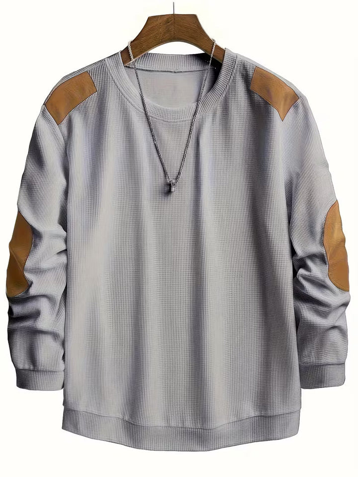 Joaol - Felpa Casual in Maglia a Nido D'ape