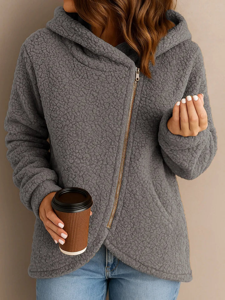 Wendie - Comoda Felpa Con Cappuccio In Pile Sherpa