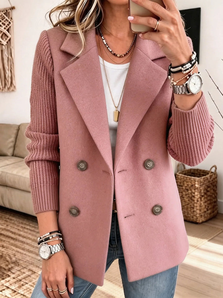 Winchell - Giacca Autunnale Alla Moda Con Maniche Lavorate a Maglia