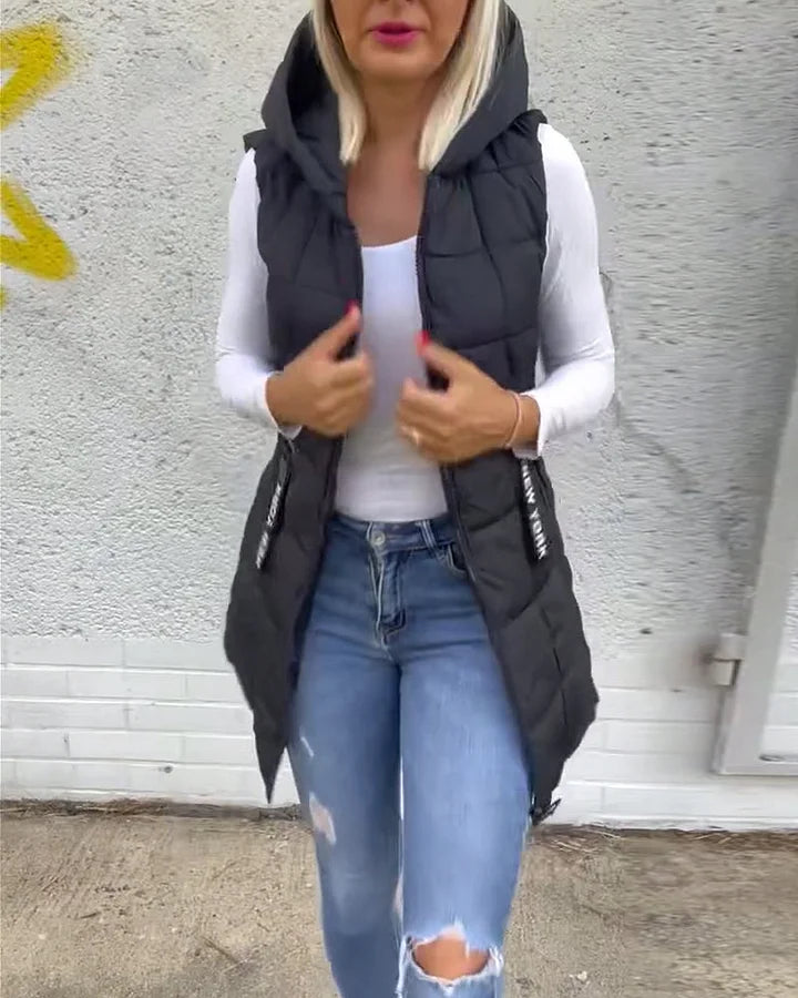 Laruna - Cappotto Imbottito Senza Maniche Con Cerniera