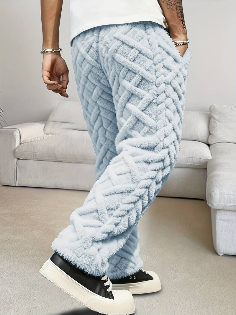 Zecharia - Pantaloni Con Motivo Geometrico e Vita Elasticizzata