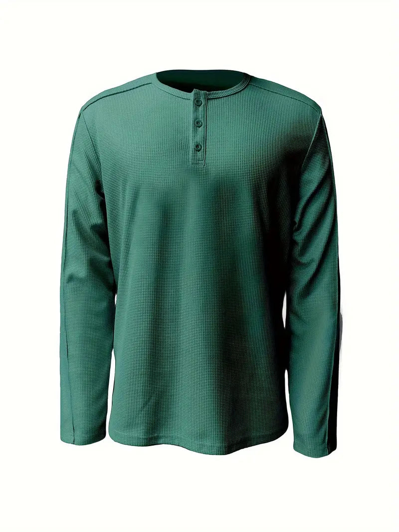 Pablo - Camicia Informale Lavorato a Maglia a Maniche Lunghe