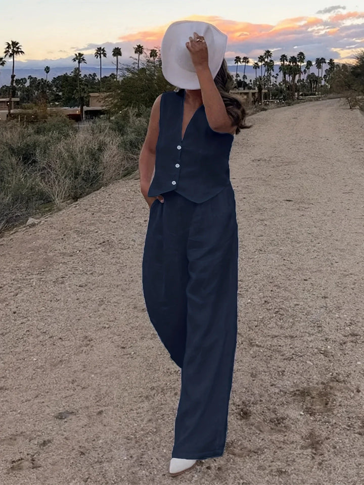Jorja - Elegante Completo a Due Pezzi Senza Maniche