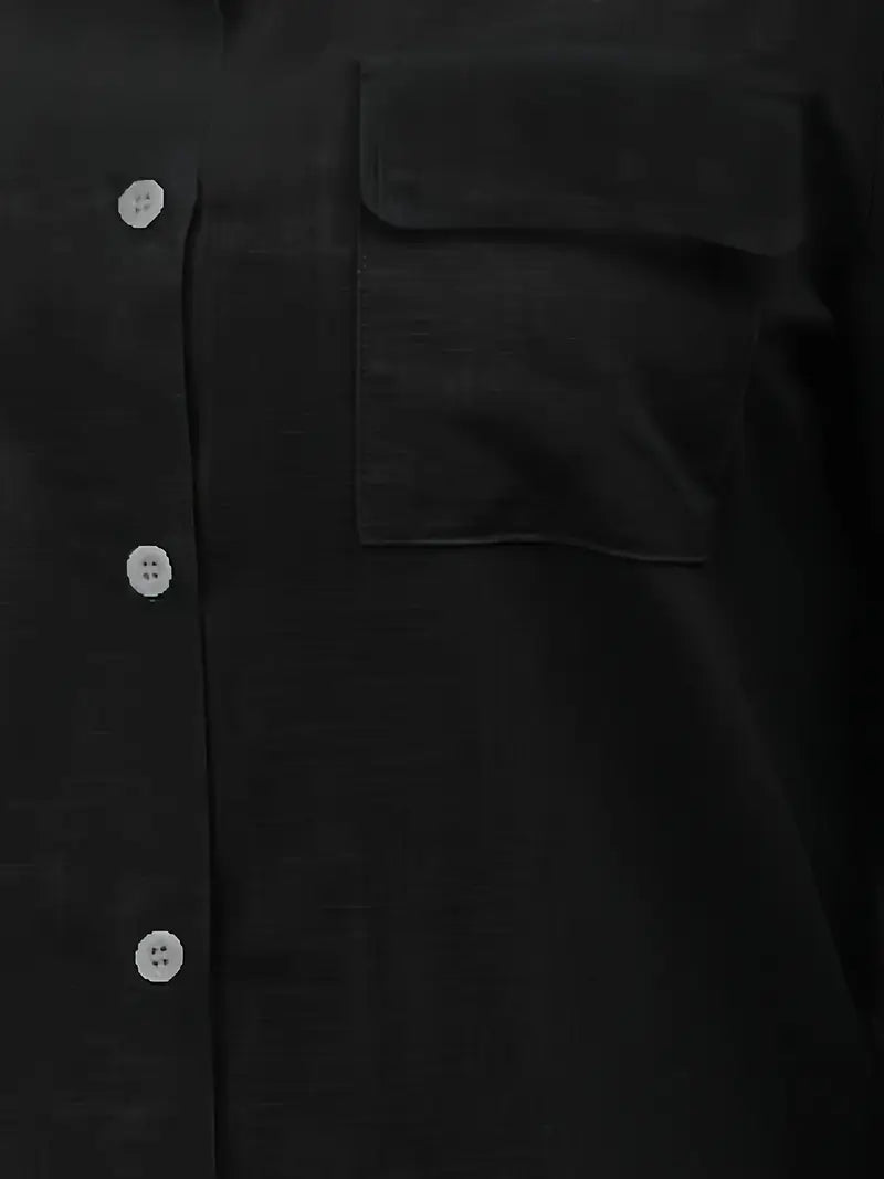 Athena - Camicia In Cotone Con Tasche Frontali