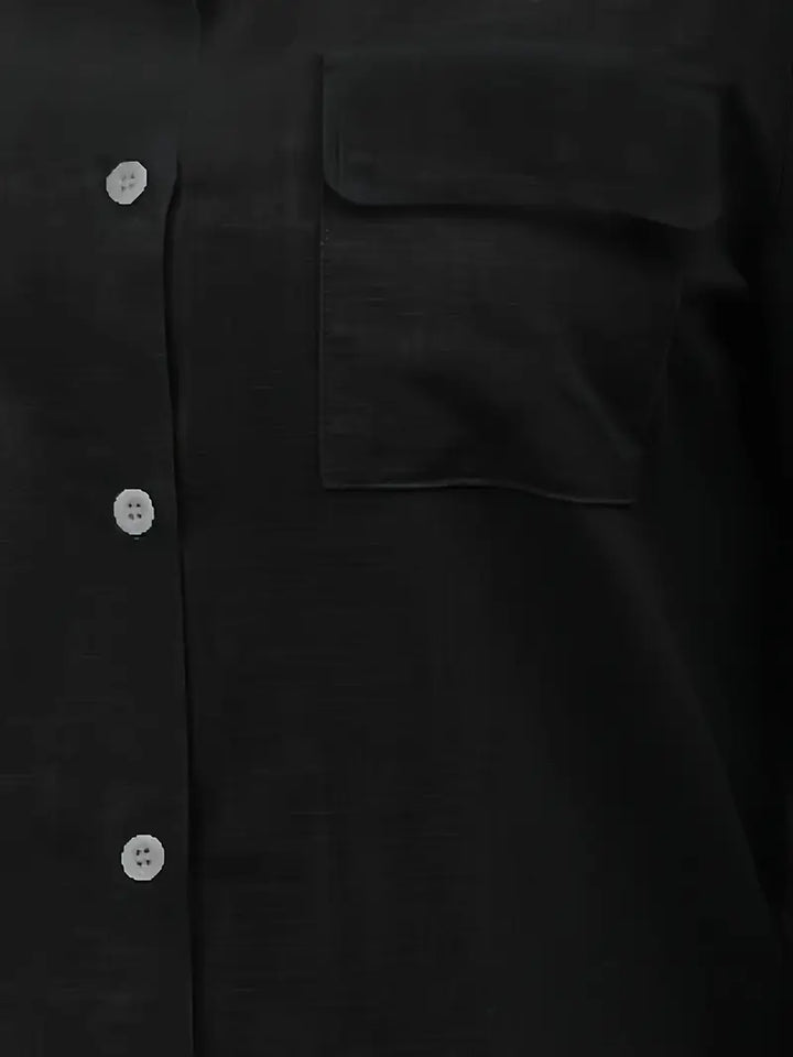 Athena - Camicia In Cotone Con Tasche Frontali