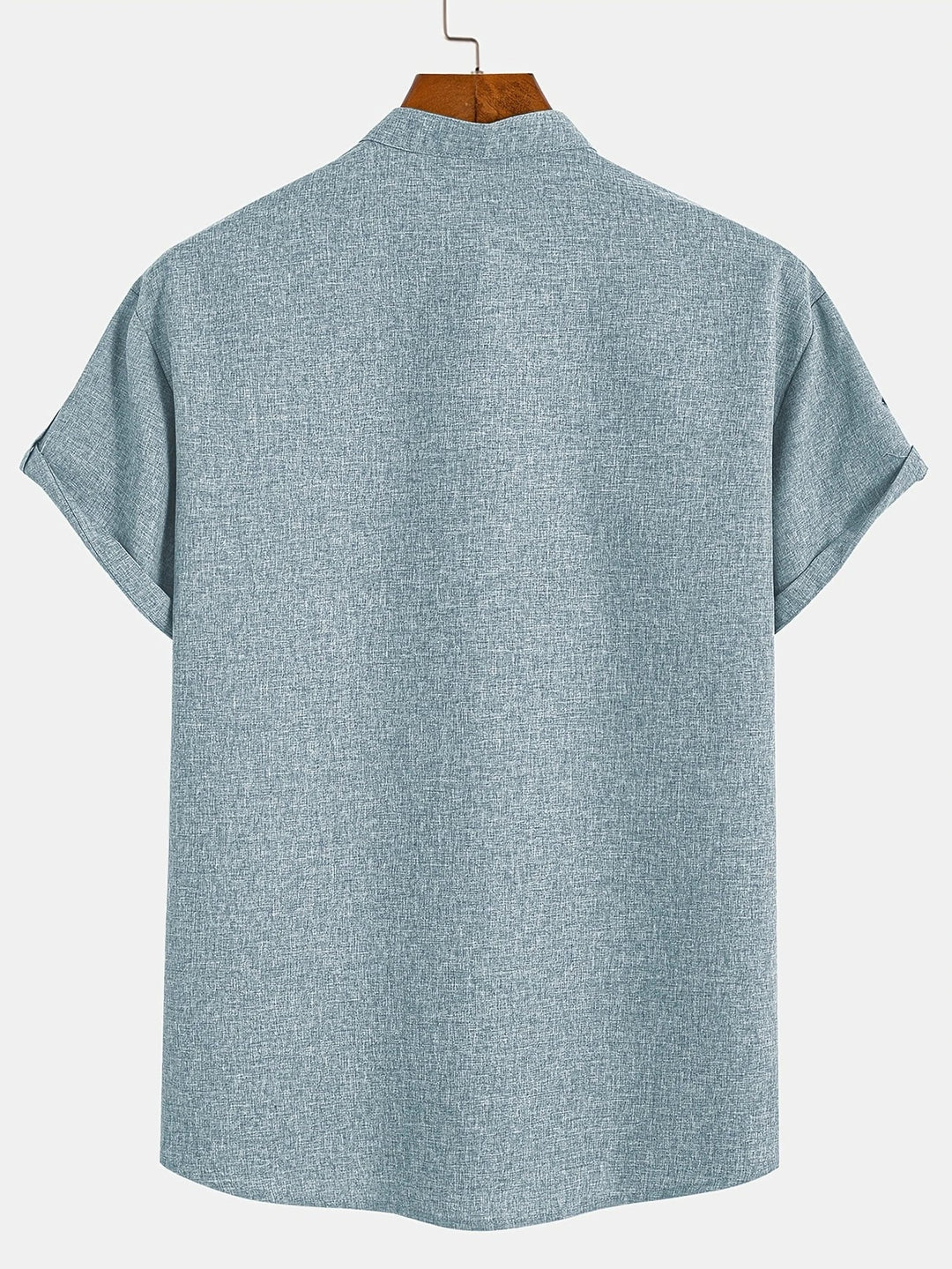 Elliott - Elegante Camicia a Maniche Corte Con Collo Alto