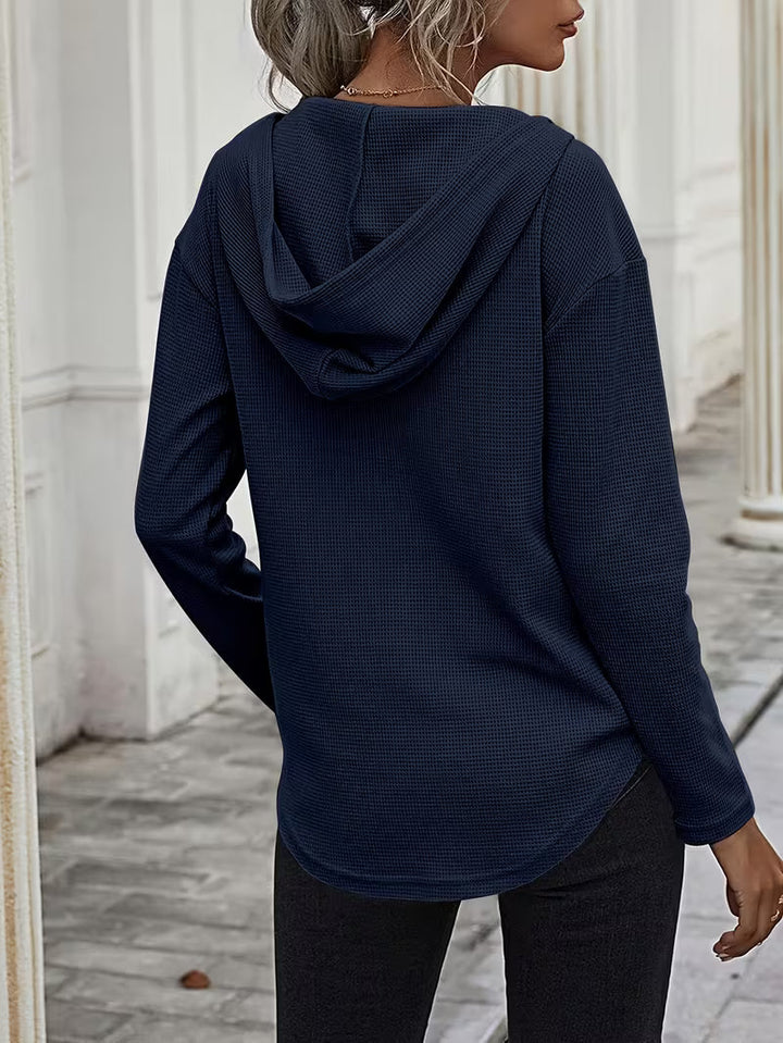 Heydi - Felpa Con Cappuccio Maniche Lunghe e Orlo Arrotondato