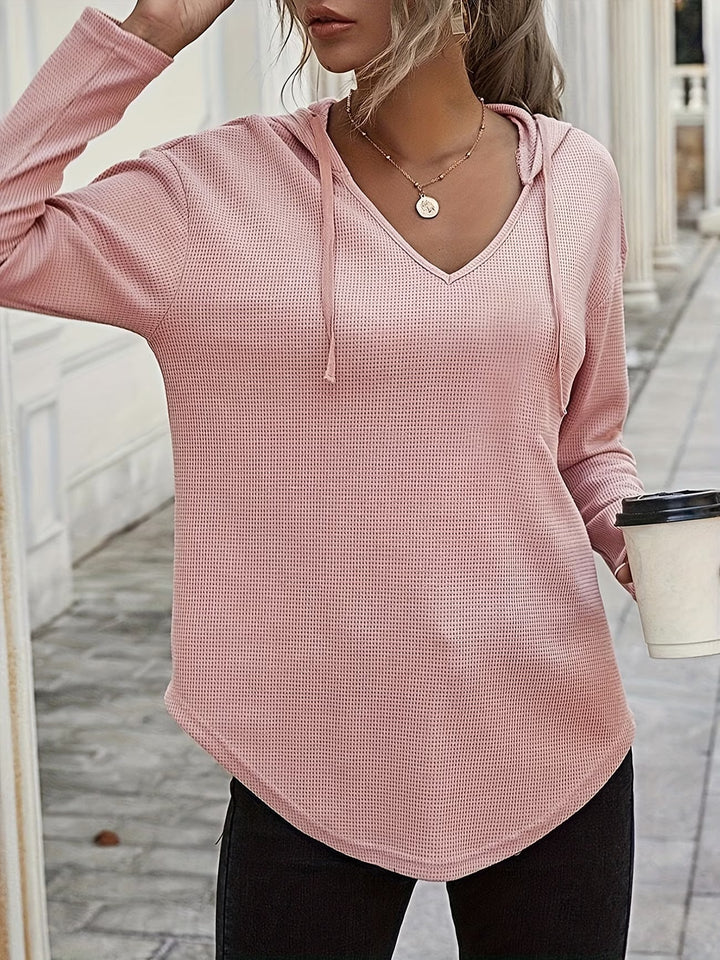 Seonie - Felpa Con Cappuccio a Maniche Lunghe E Scollo a V