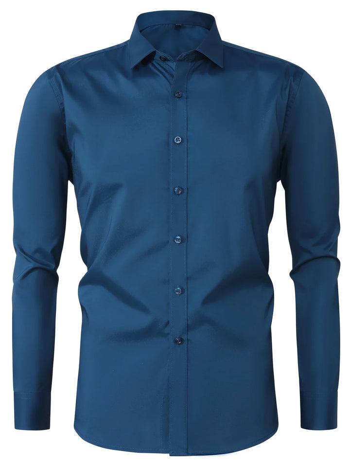 Byron - Elegante Camicia a Maniche Lunghe Con Bottoni