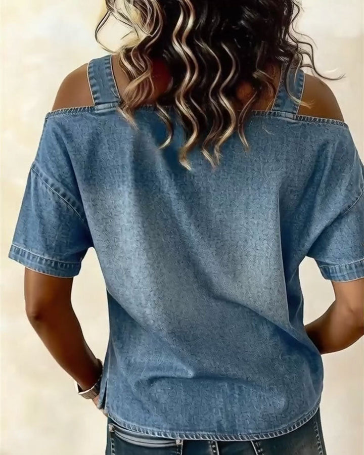Yamara - Camicia in Denim Senza Maniche
