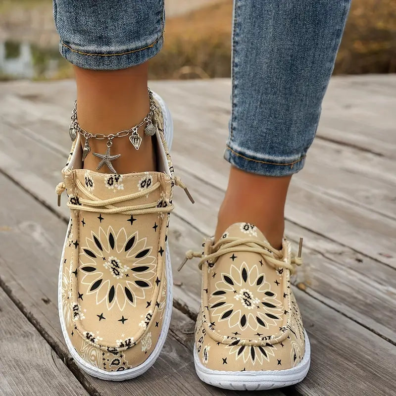 Isavella - Casual Estate Scarpe Con Motivo Floreale