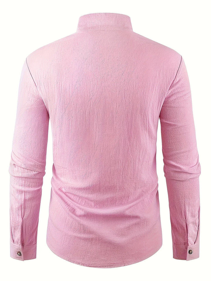 Shayne - Camicia Leggera In Cotone E Lino Con Maniche Lunghe