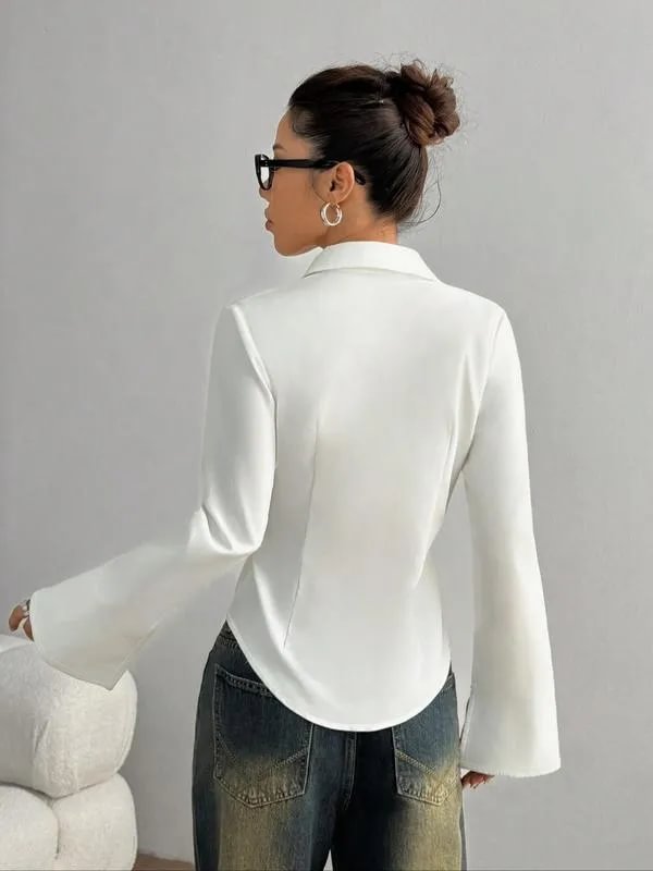 Ellera - Camicia Casual a Maniche Lunghe Dal Taglio Aderente