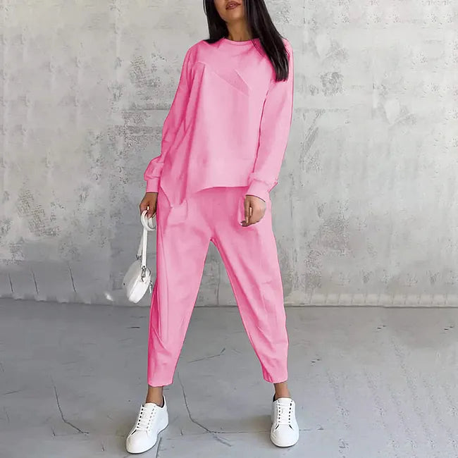 Tashia - Set Composto da Felpa Casual a Maniche Lunghe e Pantaloni da Jogging