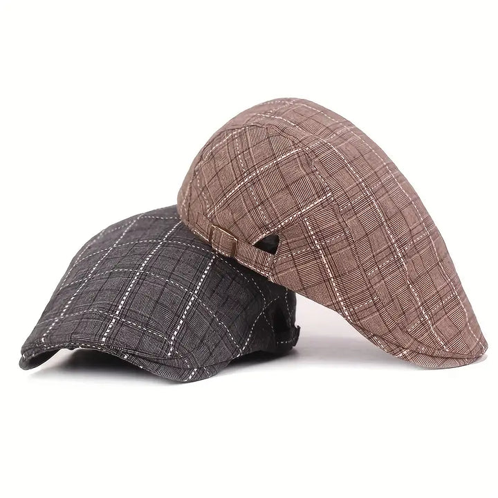 Checklyn - Cappellino Elegante Con Motivo a Quadri
