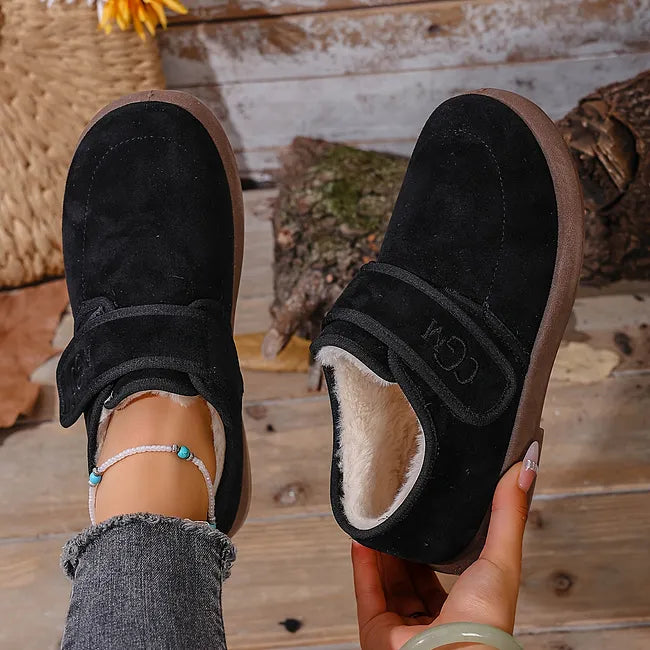 Rokia - Scarpe in Pelliccia Sintetica Con Cinturino Regolabile