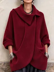 Lenneke - Giacca Oversize Con Collo Asimmetrico e Tasche