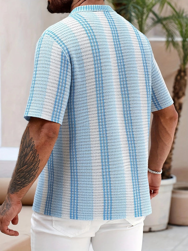 Avram - Camicia casuale a Righe Con Bottoni